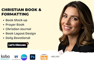 design a modern devotional book cover and interior layout