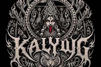 design dark and powerful band and music branding artwork