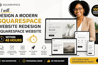 design a modern squarespace website redesign squarespace website within 48 hours