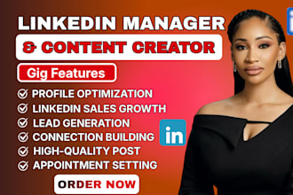be your linkedin manager and content creator for growth