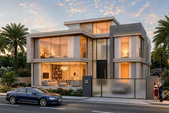 do realistic 3d architectural rendering and exterior 3d design
