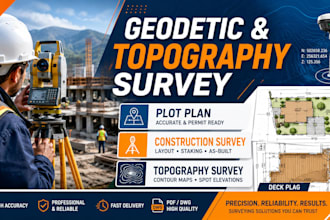 do geodetic survey, topography survey, plot plan, construction survey, deck plan