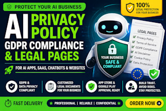 write ai privacy policy terms and condition for app store saas and chatbots