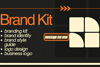 design business logo, full brand identity, guidelines and complete branding kit