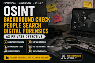 do osint background check people search digital forensics as private detective