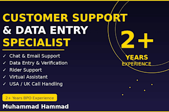 provide chat support, via calls and chat