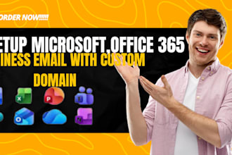 setup microsoft,office 365 business email with custom domain