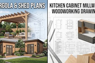 create pergola and shed woodworking plans, kitchen cabinet millwork drawings