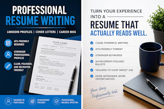 write or improve your resume, linkedin bio, or professional profile
