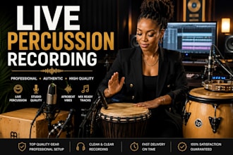 record conga, bongo, cajon and djembe percussion