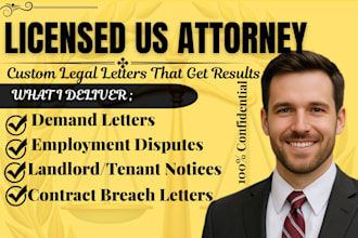 draft a legal notice or claim letter as your US attorney