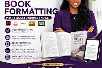adobe indesign book formatting for print and ebook for barnes