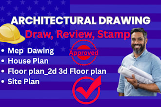 draw architectural drawings in autocad with pe stamp support florida an texas