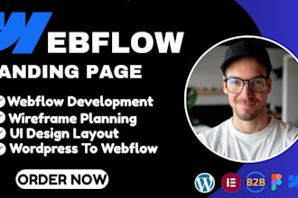 design a webflow landing page for german companies and businesse