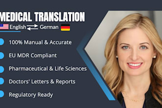 translate medical documents, clinical trials, doctors letters english to german