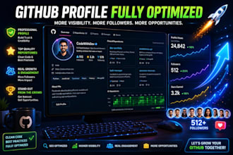 create an amazing github account to increase followers stars