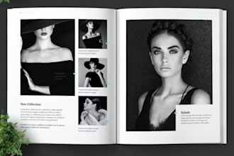 design marketing catalog for fashion clothing brand and jewelry digital lookbook
