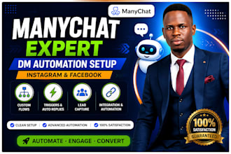 set up manychat automation for instagram and facebook dm marketing