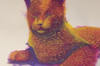 paint an abstract pet portrait