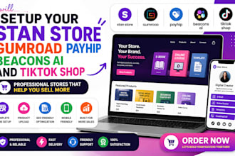 setup your stan store gumroad payhip beacons ai and tiktok shop