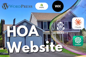 design hoa website, community association website, property management website
