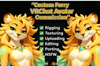 convert vrchat avatar to vrm, vtuber model, vr character furry vrc commission