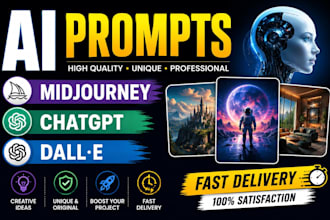 create professional ai prompts for midjourney, chatgpt