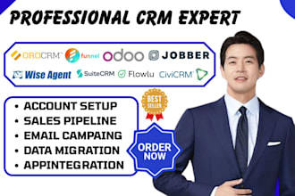 automate odoo crm orocrm civicrm suitecrm wise agent jobber flowlu funnel crm