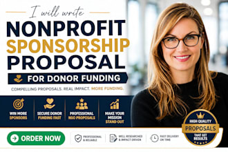 write nonprofit sponsorship proposal for donor funding