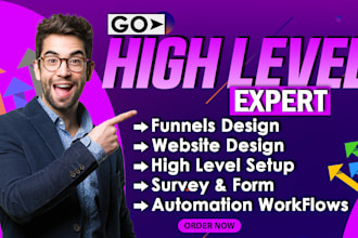 setup and manage gohighlevel website, emails SMS automation sales funnel expert