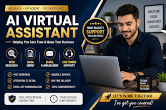 be your virtual assistant for admin support and web research