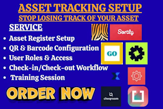 setup asset tiger stripe billing sortly gocodes limble maintainx upkeep cheqroom