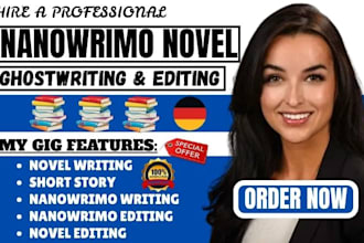 ghostwrite your nanowrimo novel dark romance and suspense novel