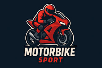 design a motorbike sport mascot logo with satisfaction guaranteed