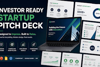 create investor ready startup pitch deck for fundraising