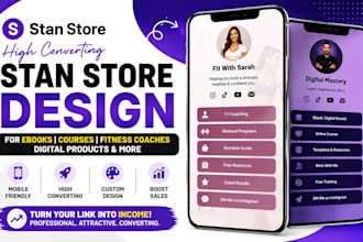 create stan store for ebooks course, fitness coaches, stan store landing page