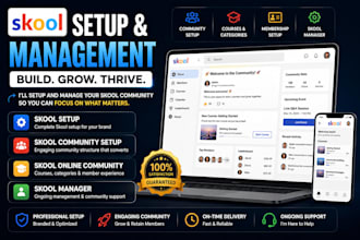 do skool setup, skool community setup, online community setup, skool management