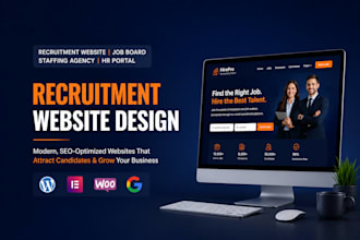 design recruitment website, job board website, staffing agency website