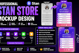 setup stan store digital product, stan store automation and email flow