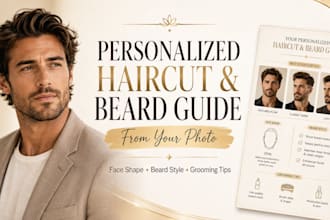 create a haircut and beard guide for men from your photo