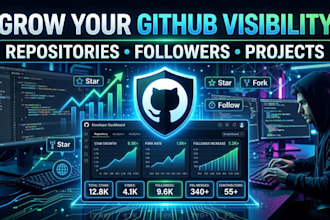 promote your github profile, repositories and projects for visibility