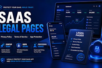build saas privacy policy terms of service and legal pages for apps
