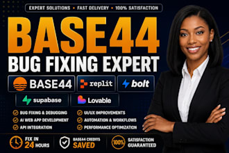 base44 expert base44 bug fixing base44 integration app deployment replit ai