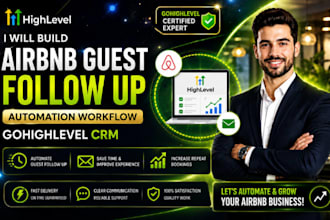 build airbnb guest follow up automation workflow gohighlevel crm