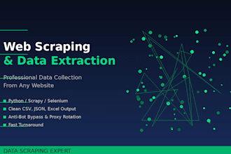do professional web scraping and data extraction
