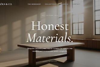 redesign build squarespace funiture website interior decor carpentry website