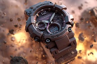 create 3d watch animation, 3d watch rendering, 3d watch modeling and rendering