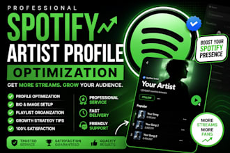 professionally optimize your spotify artist profile
