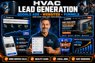 do hvac lead generation google ads websites booking funnels for ac repair