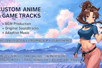 produce your custom anime ost, modern j pop vocal track, and pro vtuber bgm